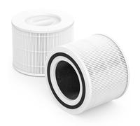 Lot de 2 filtres de rechange Core 300, compatibles avec le purificateur d'air Levoit Core 300, Core 300S, véritable filtre HEPA 3 en 1, pièce # Core 300-RF, blanc
