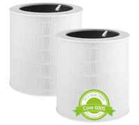 Lot de 2 filtres de rechange Core 600S pour purificateur d'air LEVOIT Core 600S, filtre H13 True HEPA 3 en 1, haute efficacité avec filtration au charbon actif