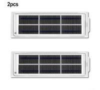 Lot de 2 filtres de rechange pour aspirateur robot Wyze WVCR200S - Filtre amovible et lavable pour une utilisation prolongée et un nettoyage facile (avec charbon actif)