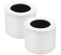 Lot de 2 filtres de rechange pour purificateur d'air LEVO-IT Core Mini, 3 en 1 haute efficacité True HEPA Core Mini filtre de remplacement, système de filtration de la poussière au charbon actif