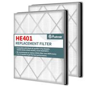 Lot de 2 filtres de rechange pour purificateur d'air Shark 4, compatibles avec Shark HE400 HE401 HE402 HE405, filtre à charbon actif 3 en 1 et filtre HEPA H13 True