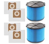 Lot de 2 filtres de rechange VF3500 pour aspirateurs secs et humides Ridgid de 3 à 4,5 gallons + 4 sacs filtrants VF3501 compatibles avec les aspirateurs Ridgid de 3 à 4,5 gallons (lot de 6)