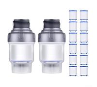 Lot de 2 filtres d'entrée de machine à laver avec filetage de 1,9 cm, pré-filtre pour chauffe-eau électrique et eau du robinet, adoucisseur d'eau dure pour appareils électroménagers, système de