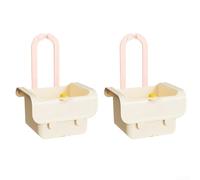 Lot de 2 filtres d'évier avec élimination tactile des déchets pour une utilisation manuelle et un robinet à suspendre offrant un gain de place et une gestion efficace des déchets (lait blanc)