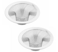 Lot de 2 filtres d'évier de cuisine, 7 cm/2,8 pouces, en acier inoxydable, filtre attrape-cheveux en maille, protecteur de drain de salle de bain pour baignoire et douche (taille moyenne)