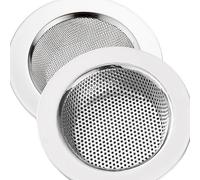 Lot de 2 filtres d'évier de cuisine en acier inoxydable, maille et perforation, filtre de vidange d'évier de cuisine avec grand bord large de 11,4 cm de diamètre pour éviers de cuisine