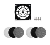 Lot de 2 filtres en coton à trois couches OD70 mm + 1 support adaptateur de ventilateur pour boîtier d'imprimante 3D et machine de gravure, système de ventilation de tente avec ventilateur de