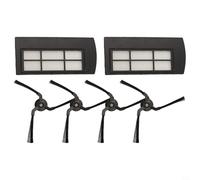 Lot de 2 filtres et brosses latérales pour aspirateur Eufy Clean X9 Pro contenant 2 filtres et 4 brosses latérales pour aider à enlever la poussière et la saleté en profondeur