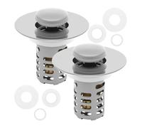 Lot De 2 Filtres For Bonde D'évier, Bouchons Anti-odeurs À Clapet, Crépine Anti-cheveux