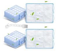 Lot de 2 filtres HEPA + 2 filtres de protection moteur pour Siemens VS06G / VS06B / VS06C / VSZ3 (Z3.0) Serie VSZ31423 VSZ31455 VSZ31456 VSZ31466 pour Siemens Synchropower, convient pour Bosch BSG6 /