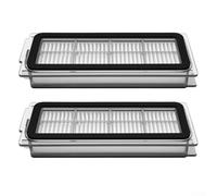 Lot de 2 filtres HEPA compatibles avec Cecotec pour aspirateur robot Conga X70, lot de 2/4 de rechange avec boîtier en ABS et chiffon filtrant HEPA pour une capture efficace des particules, brosse de
