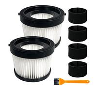 Lot de 2 filtres HEPA DCV5011H compatibles avec aspirateur à main sans fil DEWALT DCV501HB, avec 4 filtres à manchon en mousse et 1 brosse