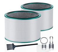 Lot de 2 filtres HEPA de rechange HP01 HP02 compatibles avec les purificateurs de bureau Dyson HP01 HP02 DP01 DP02, remplace la pièce # 968125-03, convient pour le filtre purificateur d'air Dyson Pure