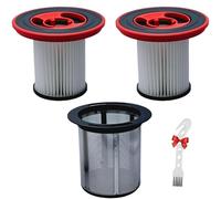 Lot de 2 filtres HEPA de rechange pour aspirateur sans fil Bosch Unlimited Series 7, filtre lavable avec pré en acier inoxydable, numéro de pièce 12040193, 1 brosse de nettoyage