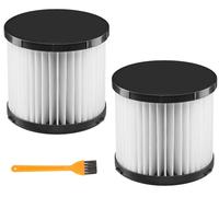 Lot de 2 filtres HEPA lavables de rechange pour aspirateurs Ryobi 18 V ONE+ PCL733, PCL734, P3240 avec brosse de nettoyage, comparé à la pièce # A32VC05, A32RF08