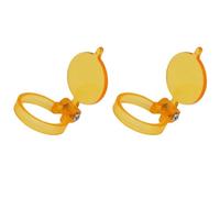 Lot de 2 filtres jaunes pour lampe frontale LED, loupes dentaires, éclairage de laboratoire, loupe binoculaire optique