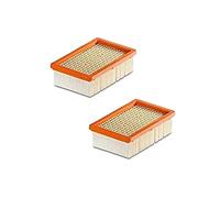 Lot de 2 filtres plissés plats | Pour aspirateur multifonction Kärcher + aspirateur eau / poussière | MV4 + MV5 + MV6 + WD4 + WD5 + WD6 | comme 2.863-005.0 WD 4-6 et MV 4-6
