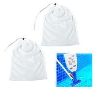 Lot de 2 filtres pour aspirateur de piscine de 30 cm | Filet de rechange | Accessoires pour aspirateur de piscine | Filtre en tissu | Sac en filet de nettoyage | Sac en filet | Avec fermeture à cordon
