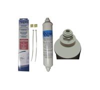 Lot de 2 filtres universels USC100 WPRO pour frigo US - WPRO - USC100/1 - Filtre à eau anti-calcaire - Blanc