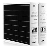 Lot de 2 filtres Y6606 MERV 16 20 x 21 x 5 - Filtre Y6606 - Remplacement pour filtre Lennox Y6606 Merv 16 20 x 21 x 5 - Compatible avec le système de purification d'air Lennox PureAir PCO3-14-16