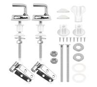 Lot de 2 Fixations Attaches Charnière Abattant WC,Kit de Fixation Abattant WC,Charnières de Siège de Toilette en Acier Inoxydable Convient à la Plupart des Toilettes