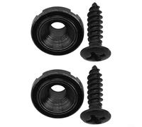 Lot de 2 fixations de cordes pour guitare électrique avec vis de montage pour une performance améliorée (faible 2 pièces, noir)