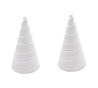 Lot de 2 fixations en fil de cuivre en forme de cône pour le jardinage et la fabrication de bobines électriques, fabriquées à partir de matériau PP pour une durabilité accrue (2 pièces petites)