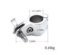 Lot de 2 fixations pour auvent de bateau avec goupille de verrouillage en acier inoxydable (32 mm)