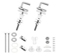Lot de 2 fixations universelles pour siège de WC en acier inoxydable - Charnières en acier inoxydable e montage universelle pour siège de toilette
