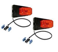 Lot de 2 FKAnhängerteile Flexi point 1 Jaune - avec DC Câble plat, + DC Connecteur + Ampoule + Support 31-6569-017