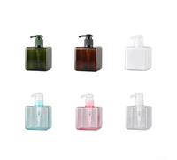 Lot de 2 flacons à pompe en plastique ambré de 237 ml - Construction PETG + PP pour shampooing, gel douche, savon, hydratant, lotion et recharges de soins capillaires (rose)