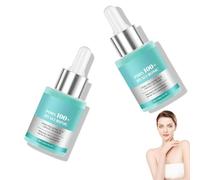 Lot de 2 flacons d'acide hyaluronique 100 essences hydratantes, d'acide hyaluronique, taches lumineuses, éclaircit le rayonnement de la peau, sérum facial éclatant pour femme