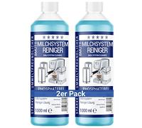 Lot de 2 flacons de 1000 ml de nettoyant concentré pour système de lait pour machine à café, mousseur à lait, nettoyant à lait universel pour tous les fabricants