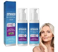 Lot de 2 flacons de crème Estro-gen pour soulager la ménopause des personnes d'âge moyen Équilibre le métabolisme - Améliore votre métabolisme interne et externe 100 ml