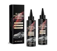 Lot de 2 flacons de liquide de polissage anti-rayures pour vitres de voiture, élimine les rayures légères, les taches de brûlure, l'imprégnation durable et restaure la transparence du verre