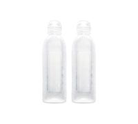 Lot de 2 flacons souples transparents pour condiments, avec valve en silicone, bouchon anti-retour, pas de fuite d'huile, pas d'huile suspendue, huile et condiments, 530 ml