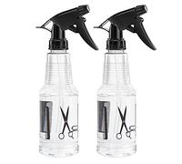 Lot de 2 flacons vaporisateurs pour cheveux - 500 ml - Flacons vaporisateurs vides rechargeables pour le nettoyage des cheveux - Transparents