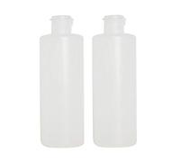 Lot de 2 flacons vides en plastique de 400 ml avec bouchon à rabat - Pour produits de toilette de voyage, lotions cosmétiques, blanc, 400 ml