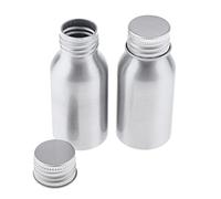 Lot de 2 flacons vides rechargeables en aluminium pour crème, lotion et shampooing