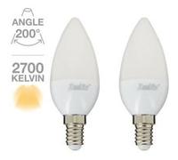 Ampoule Led Flamme, Culot E14, 5w Cons. (40w Eq.), Lumière Blanc Chaud Multicolore