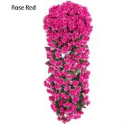 Lot de 2 fleurs de glycine artificielles réalistes - Solution parfaite pour la décoration d'intérieur pour toutes les saisons (rose rouge)