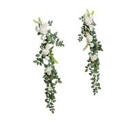 Lot de 2 fleurs décoratives pour chaises d'église, fêtes, réceptions