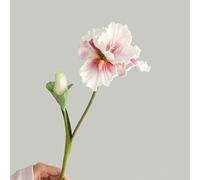 Lot de 2 fleurs d'iris artificielles en soie au toucher réaliste, pour décoration de mariage, maison, table (blanc)
