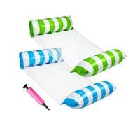 Lot de 2 Flotteur Gonflable Piscine, 4 en 1 Air Flottant Hamac Gonflable Adultes, Hamac Flottant Wasserhängematte, Gonflable Chaise Flottante Salon für fête, été, plage