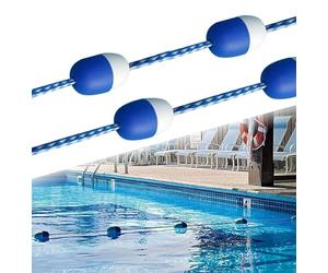Lot de 2 flotteurs en corde commerciale de 15,2 m extra longs pour piscine de 6,1 m, 7,6 m, 9,1 m et 15,2 m