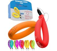Lot de 2 flotteurs étanches pour appareil photo - Dragonne pour appareils sous-marins - GoPro/Panasonic Lumix et plus - Flotte téléphone, étui, maintient clés, évite couler - (rouge et orange)