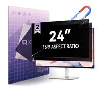 Lot de 2 Fltres de Confidentialité Magnétiques 24 Pouces pour Moniteurs 16:9, Ecran de Confidentialité Amovible, Anti Lumière Bleue, Anti Reflets, Compatible avec Les Ordinateurs HP, Dell, Acer, Lenov