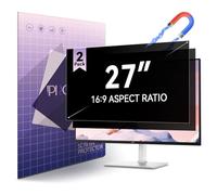 Lot de 2 Fltres de Confidentialité Magnétiques 27 Pouces pour Moniteurs 16:9, Ecran de Confidentialité Amovible, Anti Lumière Bleue, Anti Reflets, Compatible avec Les Ordinateurs HP, Dell, Acer, Lenov