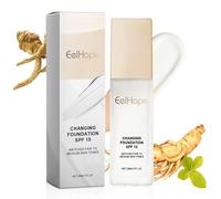 Lot de 2 fonds de teint à changement de couleur pour peaux matures - LSF15 - Fond de teint liquide - Ajustement du teint de la peau - Longue durée - Étanche
