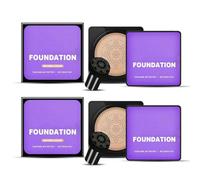 Lot de 2 fonds de teint à tête de champignon CC Cream, fond de teint Air Cushion Head Mushroom Head Air Cushion, base de maquillage, teint uniforme pour tous les types de peau (couleur naturelle)